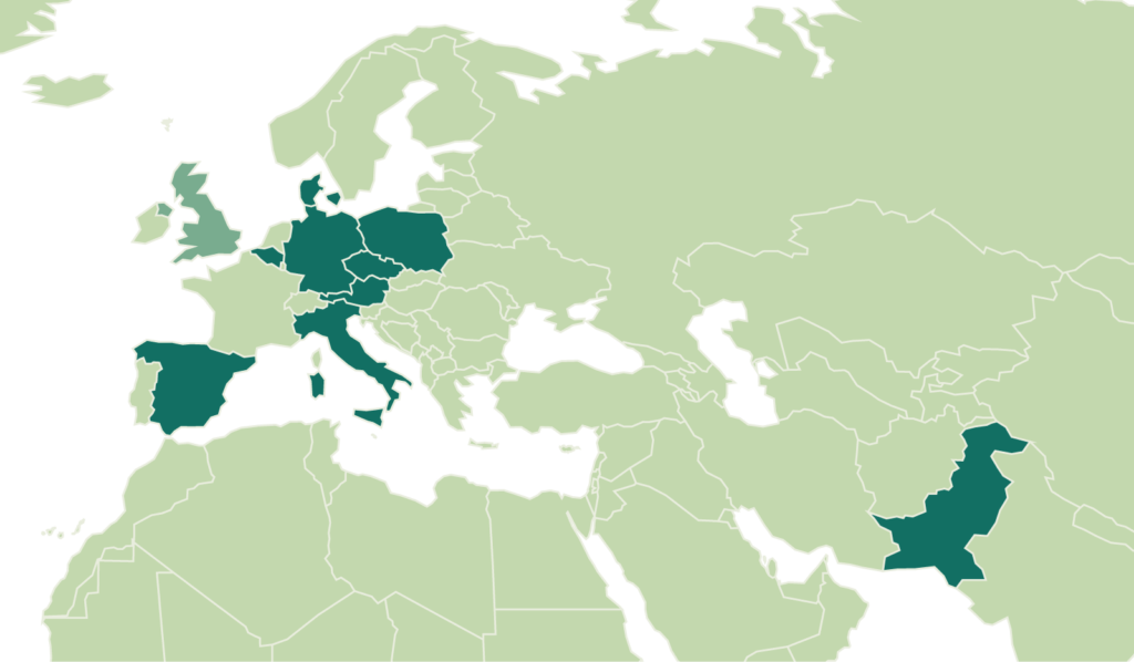 Map of project partners