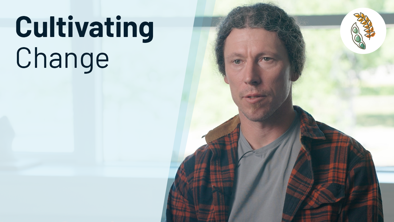 "Cultivating change" next to a picture of Norman Gentsch